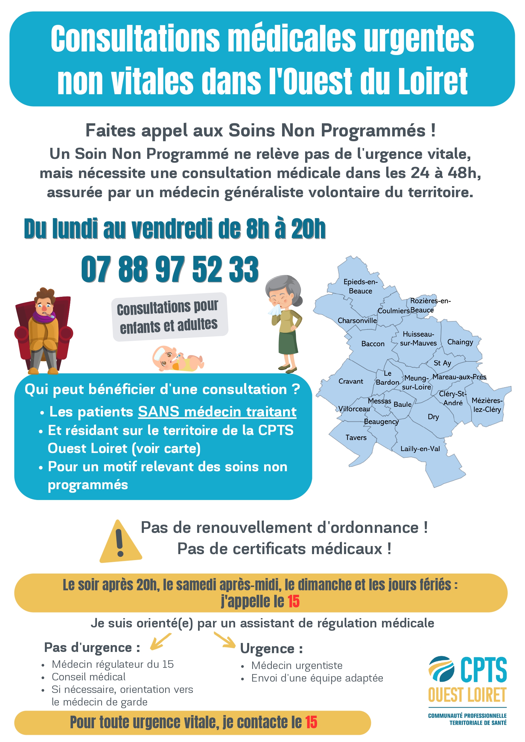 CPTS Ouest Loiret - Affiche avril 2024